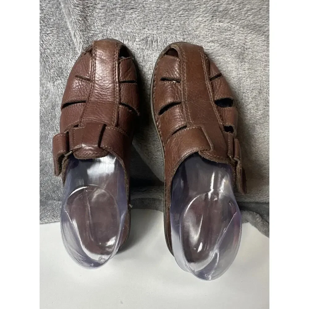 Easy Spirit Women’s Mule Sandal Shoes Comfort Slide Medium Brown Leather Sz 7.5‎